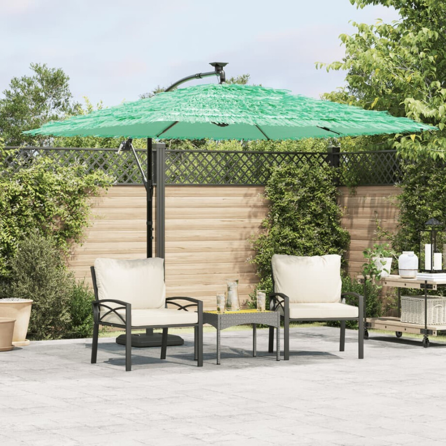vidaXL Parasol met stalen paal 269x269x235 cm groen afbeelding 1