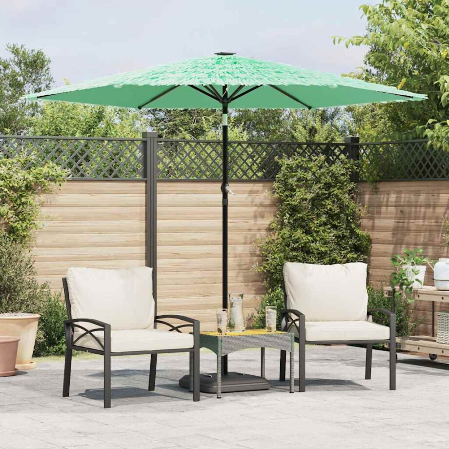 vidaXL Parasol met stalen paal 268x268x226 cm groen afbeelding 1