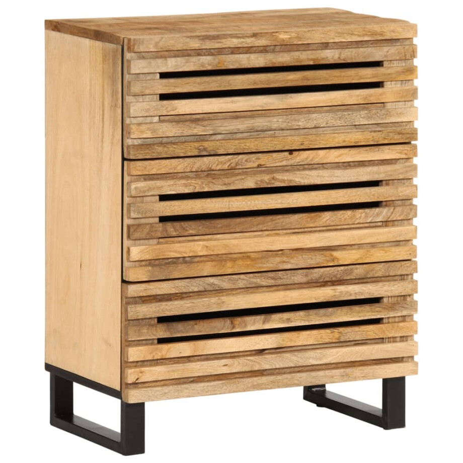 vidaXL Dressoir 60x34x75 cm massief ruw mangohout afbeelding 1