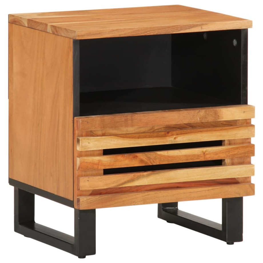vidaXL Nachtkastje 40x34x46 cm massief acaciahout vidaXL Nachtkastje 40x34x46 cm massief acaciahout afbeelding 1