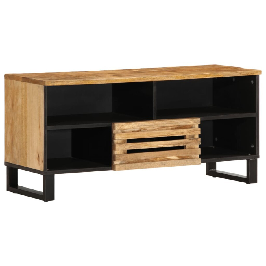 vidaXL Tv-meubel 100x34x46 cm massief ruw mangohout afbeelding 1