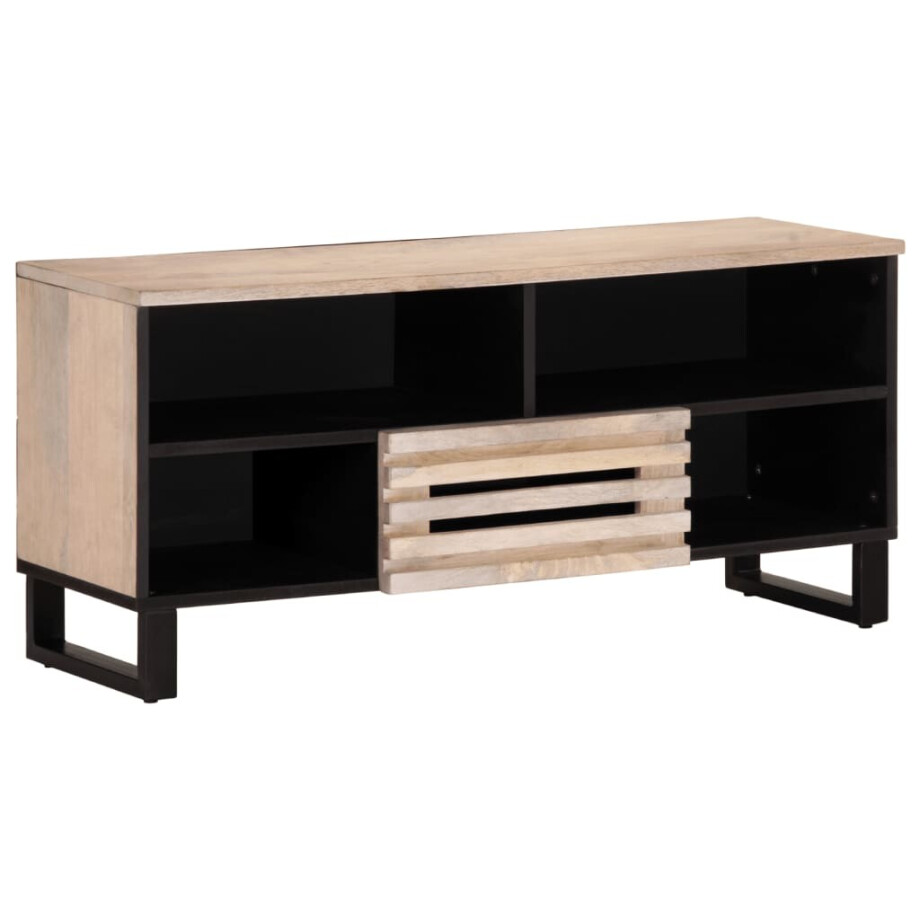vidaXL Tv-meubel 100x34x46 cm massief mangohout afbeelding 1
