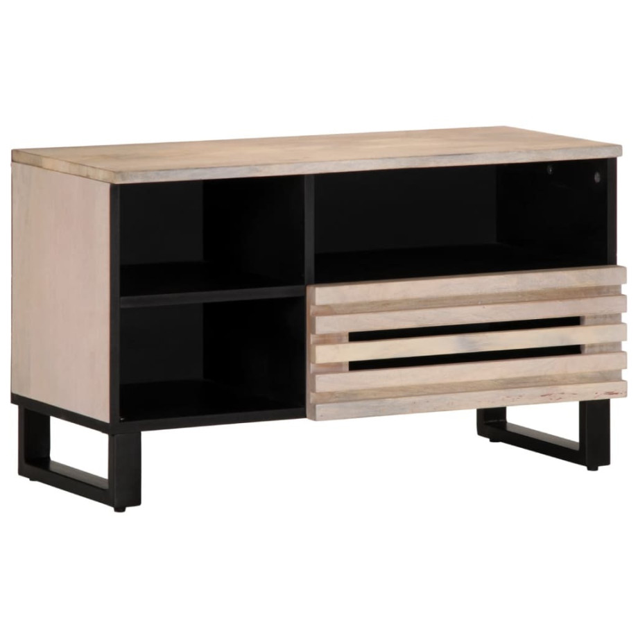 vidaXL Tv-meubel 80x34x46 cm massief mangohout afbeelding 1