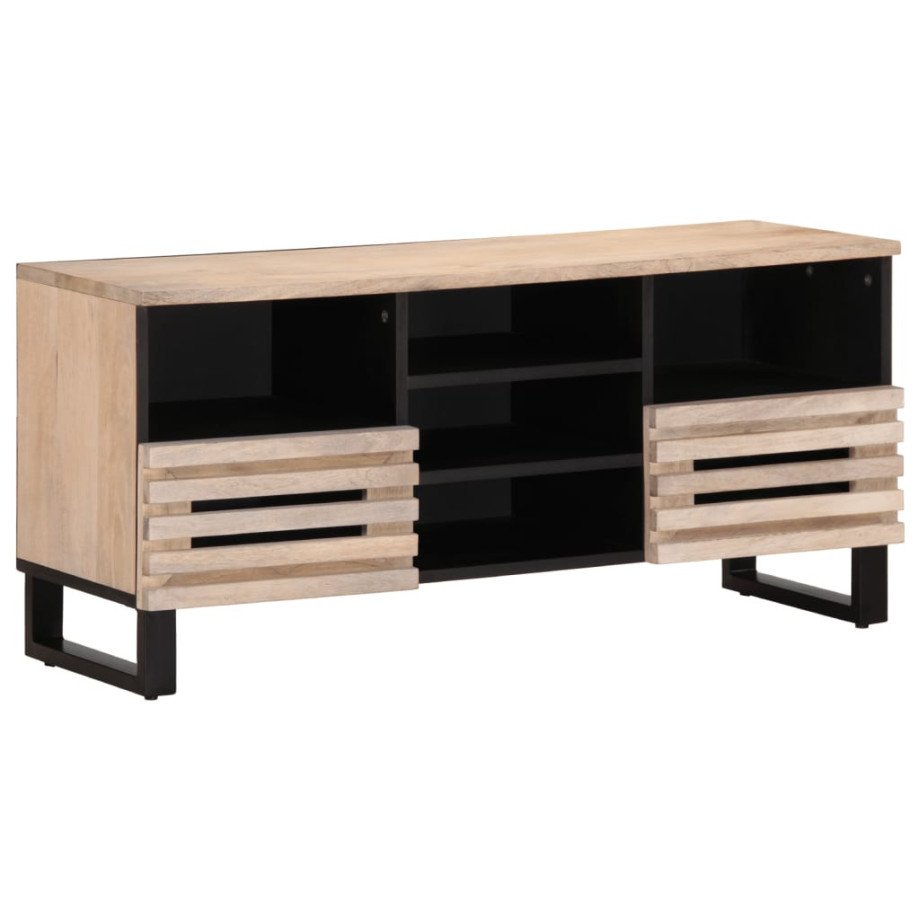 vidaXL Tv-meubel 100x34x46 cm massief mangohout afbeelding 1