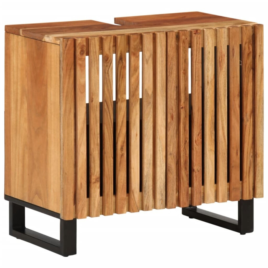 vidaXL Wastafelkast 62x34x58 cm massief acaciahout vidaXL Wastafelkast 62x34x58 cm massief acaciahout afbeelding 1