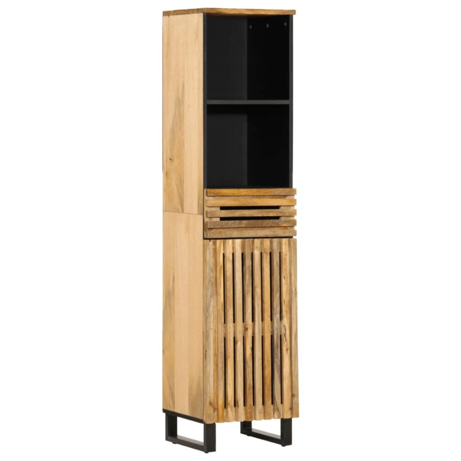 vidaXL Dressoir 38x34x160 cm massief ruw mangohout vidaXL Dressoir 38x34x160 cm massief ruw mangohout afbeelding 1