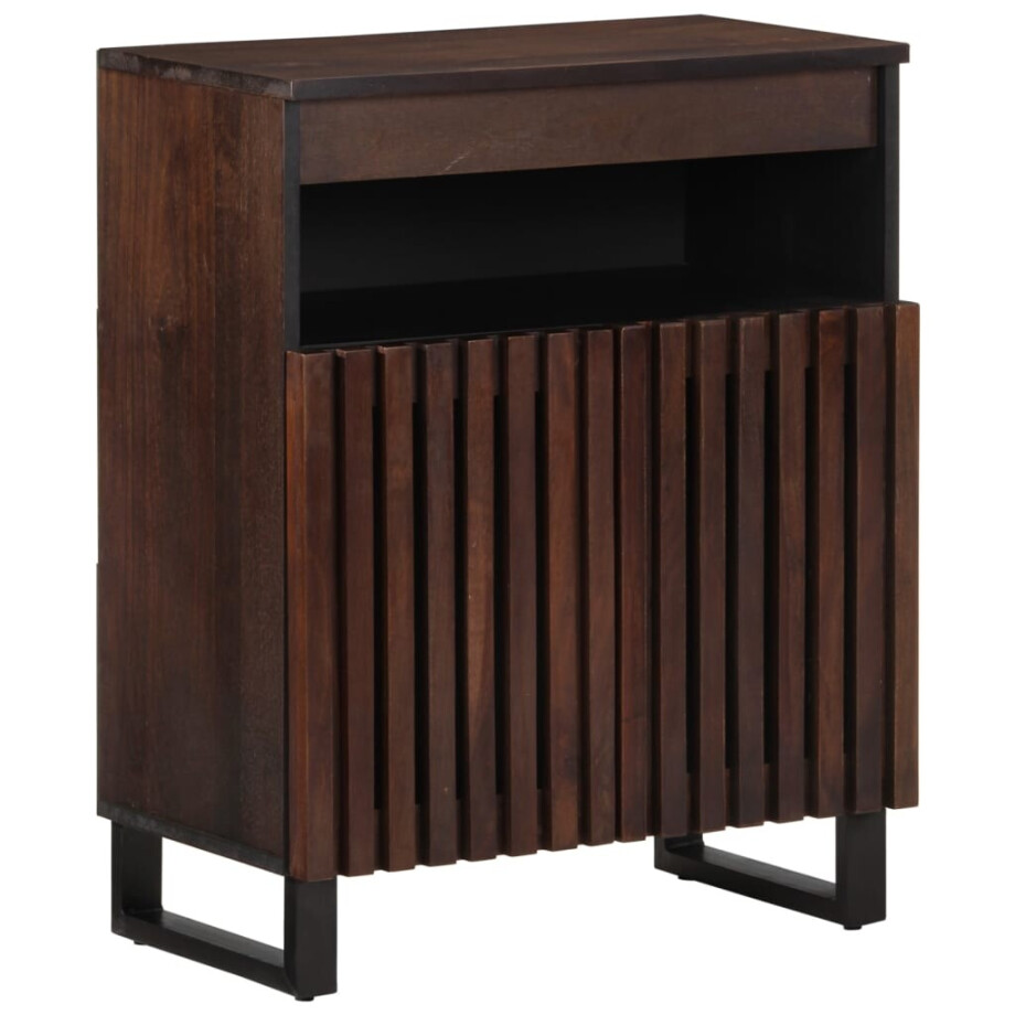 vidaXL Dressoir 60x34x75 cm massief mangohout bruin vidaXL Dressoir 60x34x75 cm massief mangohout bruin afbeelding 1