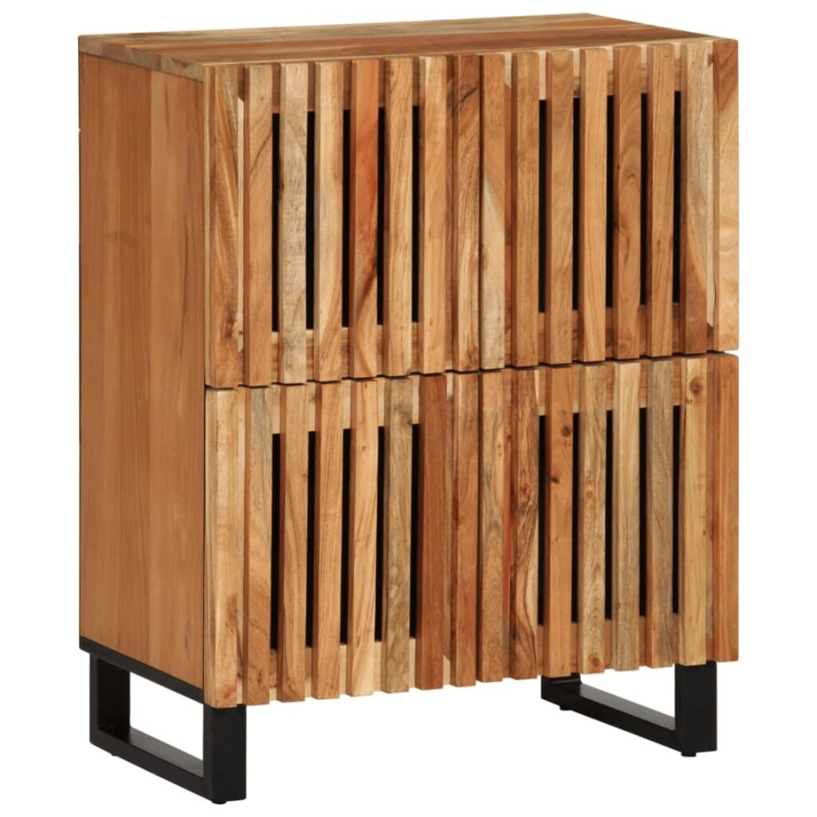 vidaXL Dressoir 60x34x75 cm massief acaciahout afbeelding 1