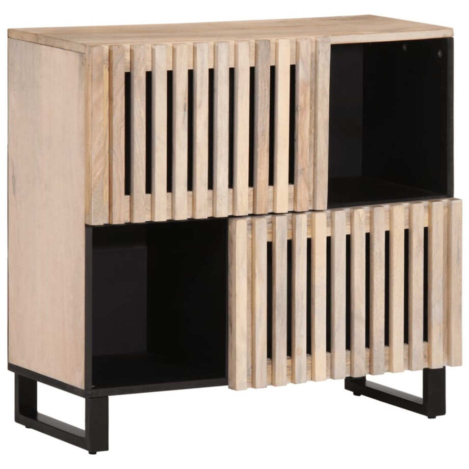 vidaXL Dressoir 80x34x75 cm massief mangohout vidaXL Dressoir 80x34x75 cm massief mangohout afbeelding 1