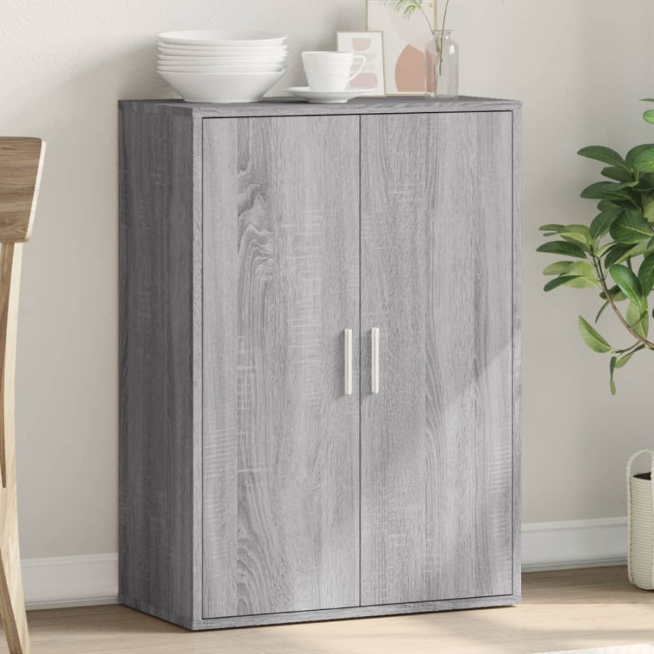vidaXL Dressoir 60x31x84 cm bewerkt hout grijs sonoma afbeelding 1