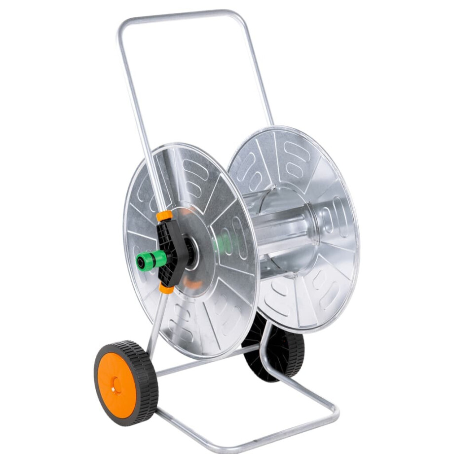 vidaXL Tuinslangkar voor 110 m 1/2" of 80 m 3/4" slang staal vidaXL Tuinslangkar voor 110 m 1/2" of 80 m 3/4" slang staal afbeelding 1