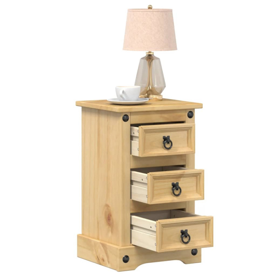 vidaXL Nachtkastje Corona 35x32,5x58 cm massief grenenhout afbeelding 1