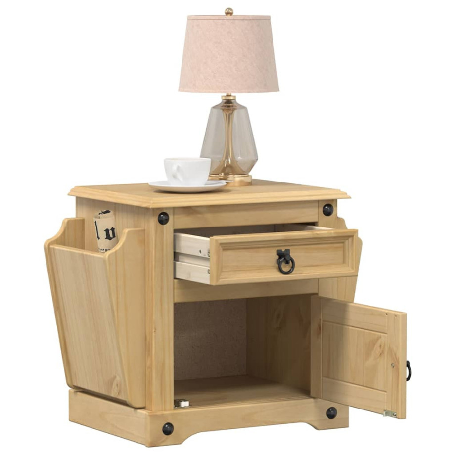 vidaXL Nachtkastje Corona 45x35x47,5 cm massief grenenhout afbeelding 1