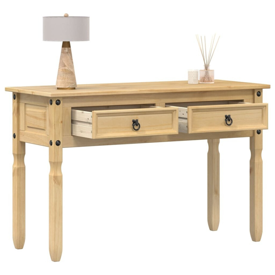 vidaXL Wandtafel Corona 115x46x73 cm massief grenenhout vidaXL Wandtafel Corona 115x46x73 cm massief grenenhout afbeelding 1
