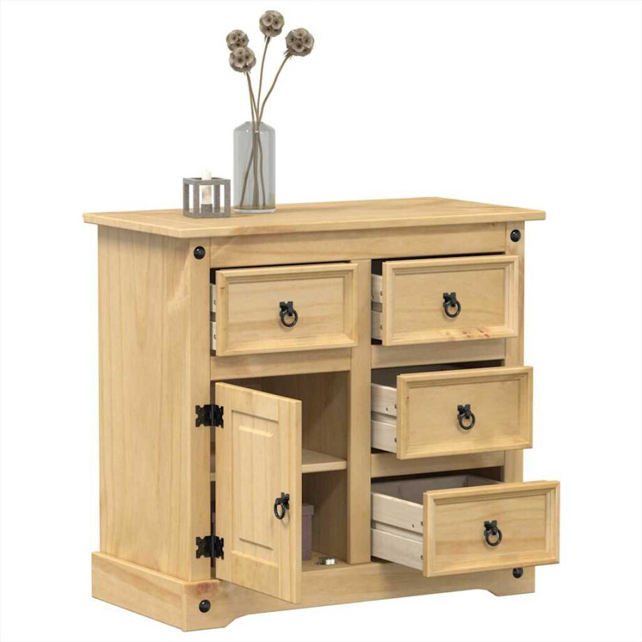 vidaXL Dressoir Corona 87x40x76 cm massief grenenhout afbeelding 1