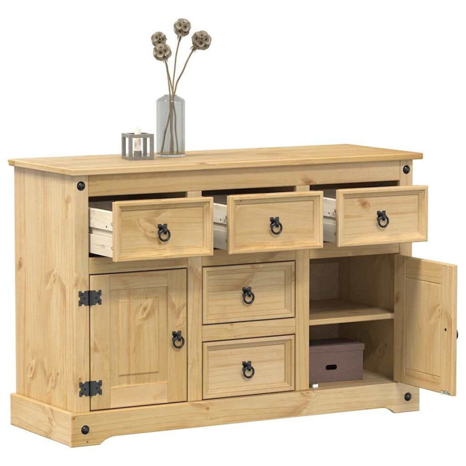 vidaXL Dressoir Corona 112x40x75 cm massief grenenhout vidaXL Dressoir Corona 112x40x75 cm massief grenenhout afbeelding 1