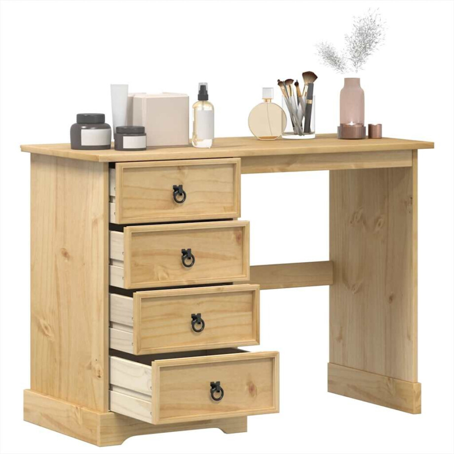 vidaXL Kaptafel Corona 104x47x75 cm massief grenenhout afbeelding 1