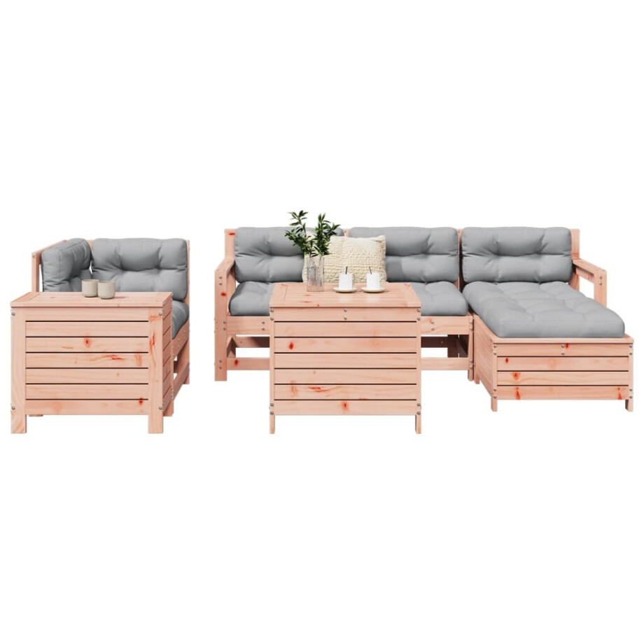 vidaXL 7-delige Loungeset massief douglas vurenhout afbeelding 1