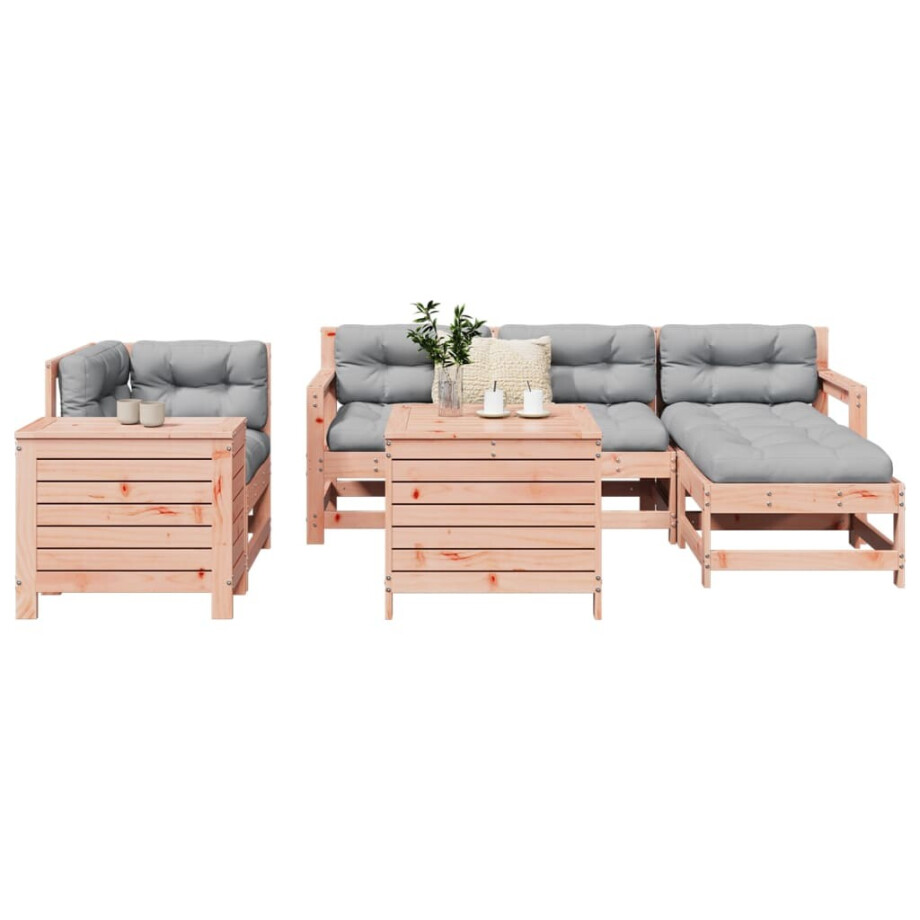 vidaXL 7-delige Loungeset massief douglas vurenhout afbeelding 1
