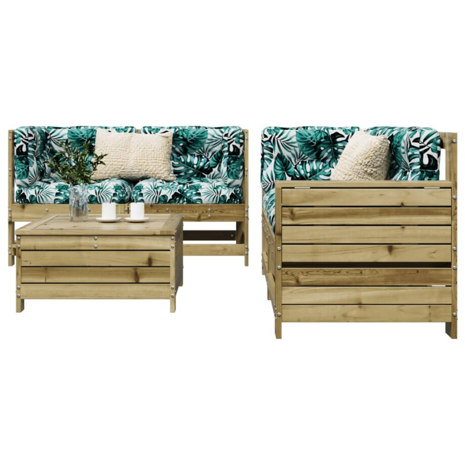 vidaXL 5-delige Loungeset geïmpregneerd grenenhout vidaXL 5-delige Loungeset geïmpregneerd grenenhout afbeelding 1