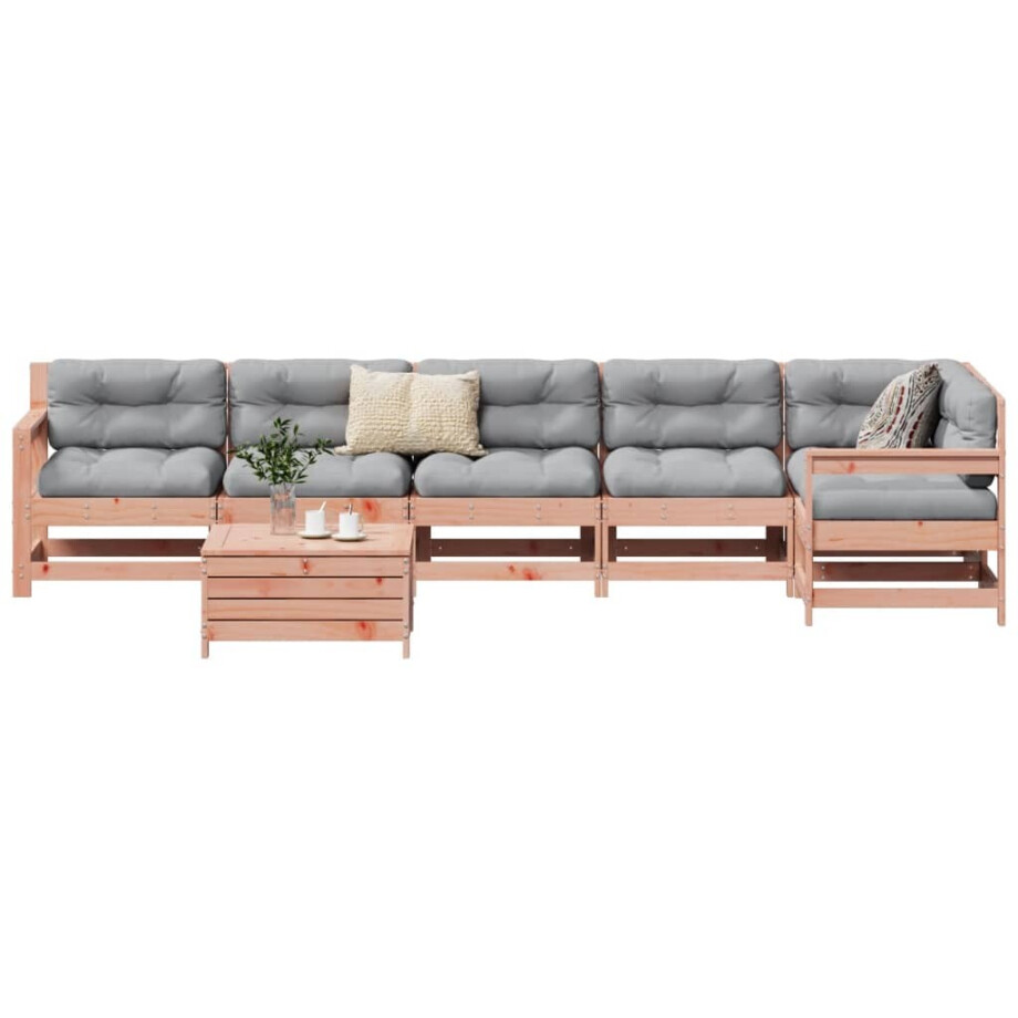 vidaXL 7-delige Loungeset massief douglas vurenhout afbeelding 1