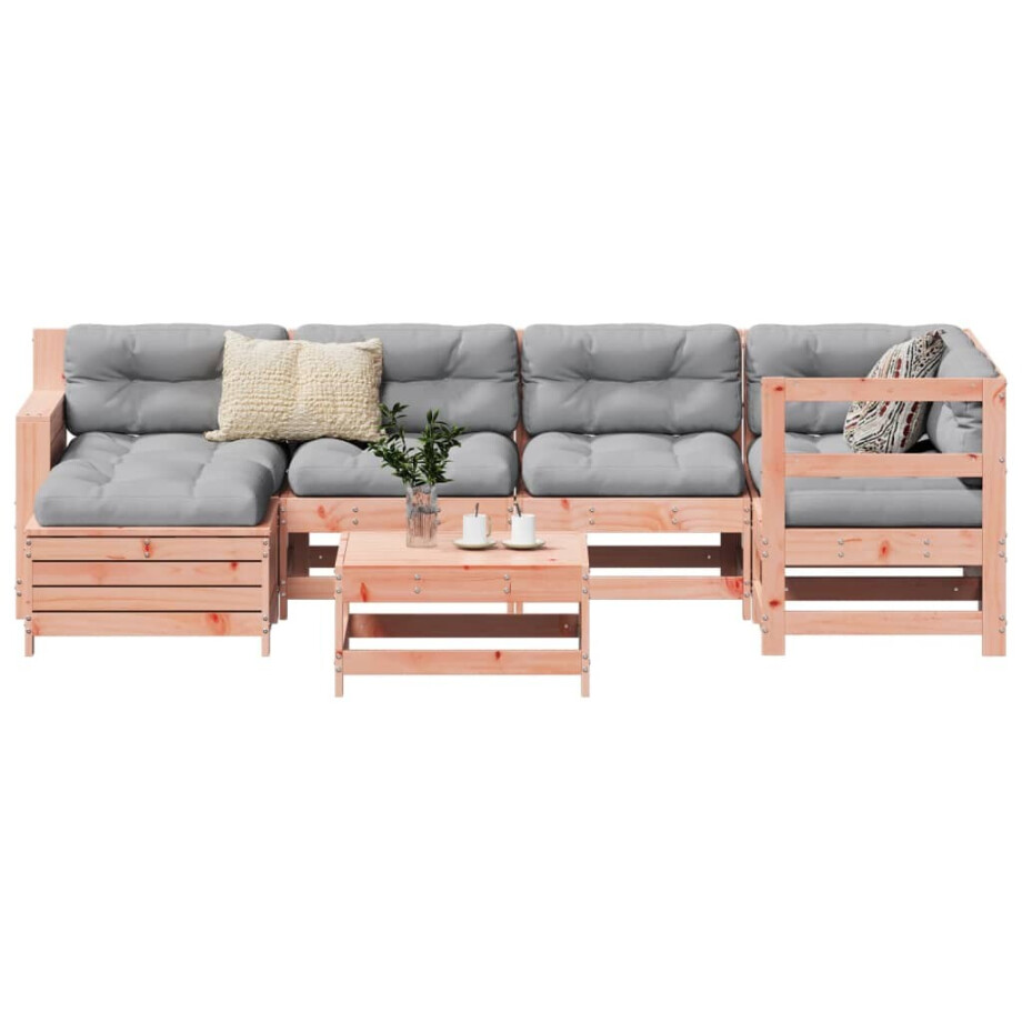 vidaXL 7-delige Loungeset massief douglas vurenhout afbeelding 1
