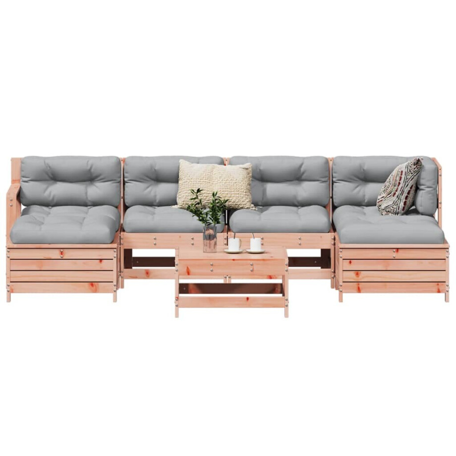 vidaXL 7-delige Loungeset massief douglas vurenhout afbeelding 1