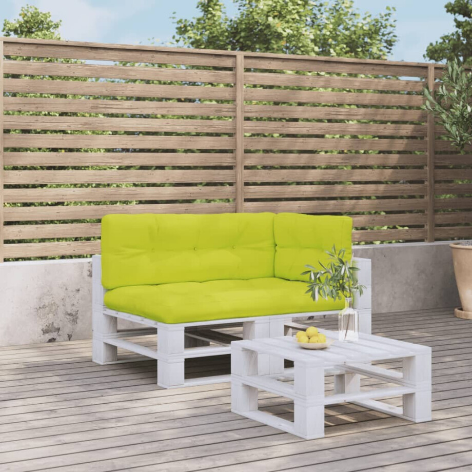 vidaXL Palletkussens 3 st stof heldergroen vidaXL Palletkussens 3 st stof heldergroen afbeelding 1