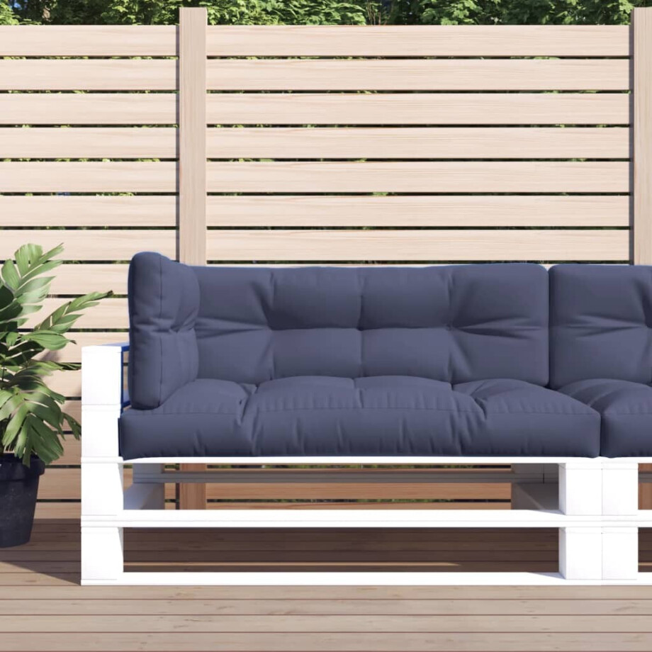 vidaXL Palletkussens 3 st stof marineblauw vidaXL Palletkussens 3 st stof marineblauw afbeelding 1