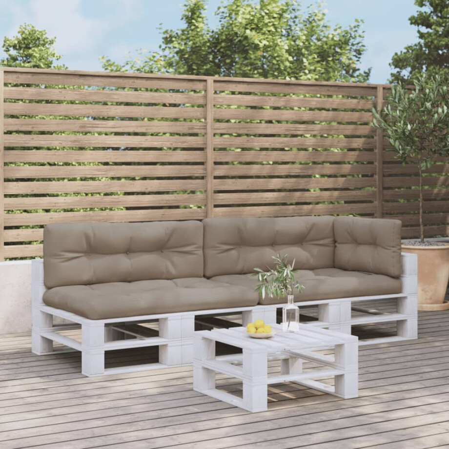 vidaXL Palletkussens 5 st stof taupe vidaXL Palletkussens 5 st stof taupe afbeelding 1