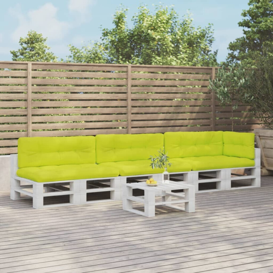 vidaXL Palletkussens 7 st stof heldergroen vidaXL Palletkussens 7 st stof heldergroen afbeelding 1
