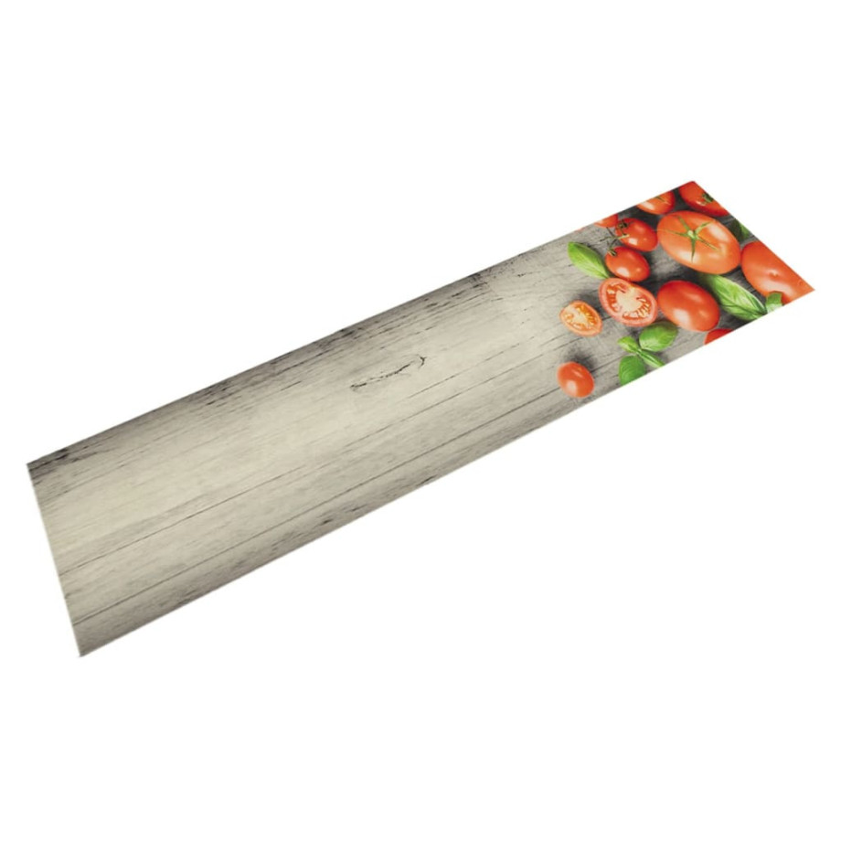 vidaXL Keukenmat wasbaar tomatenprint 60x300 cm fluweel afbeelding 1