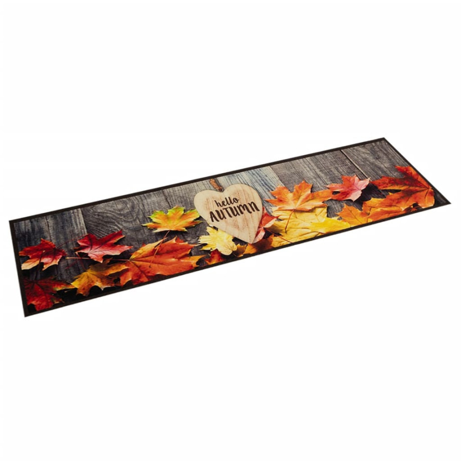 vidaXL Keukenmat wasbaar herfstprint 60x300 cm fluweel afbeelding 1