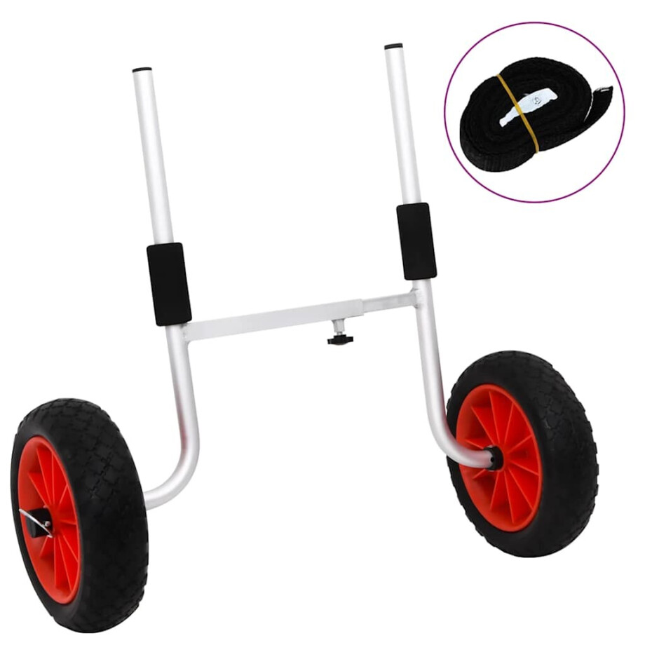 vidaXL Kajaktrolley 90 kg aluminium afbeelding 1