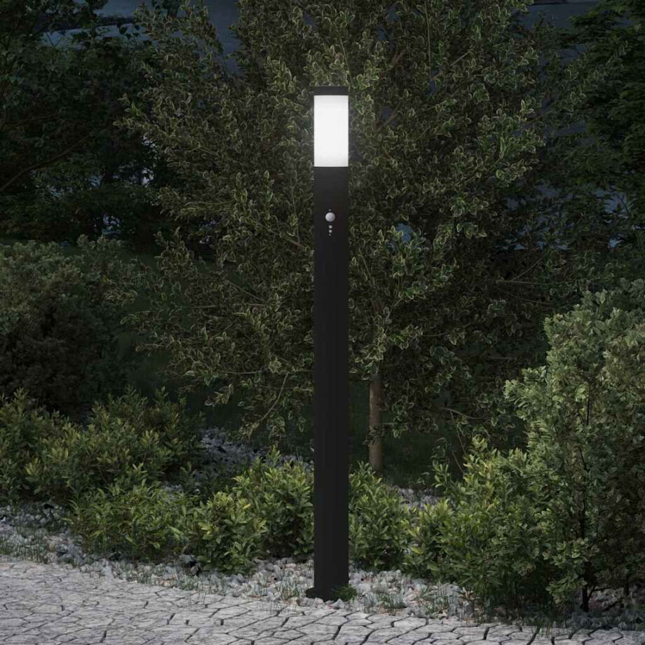 vidaXL Bolderverlichting met sensor 110 cm roestvrij staal IP44 vidaXL Bolderverlichting met sensor 110 cm roestvrij staal IP44 afbeelding 1