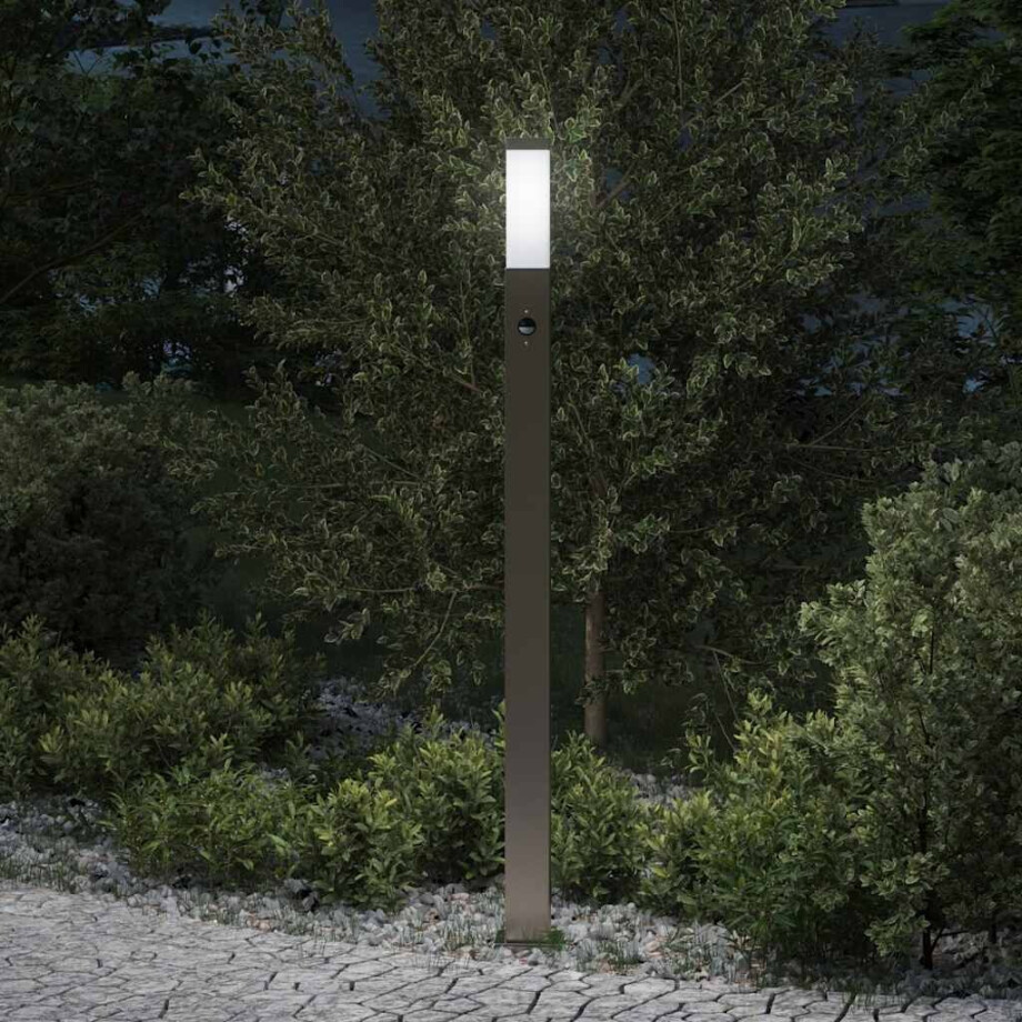 vidaXL Bolderverlichting met sensor 110 cm roestvrij staal IP44 vidaXL Bolderverlichting met sensor 110 cm roestvrij staal IP44 afbeelding 1