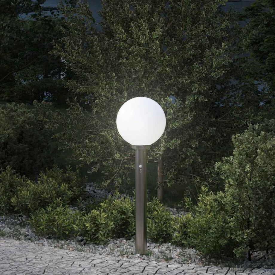 vidaXL Bolderverlichting met sensor 80 cm RVS IP44 vidaXL Bolderverlichting met sensor 80 cm RVS IP44 afbeelding 1