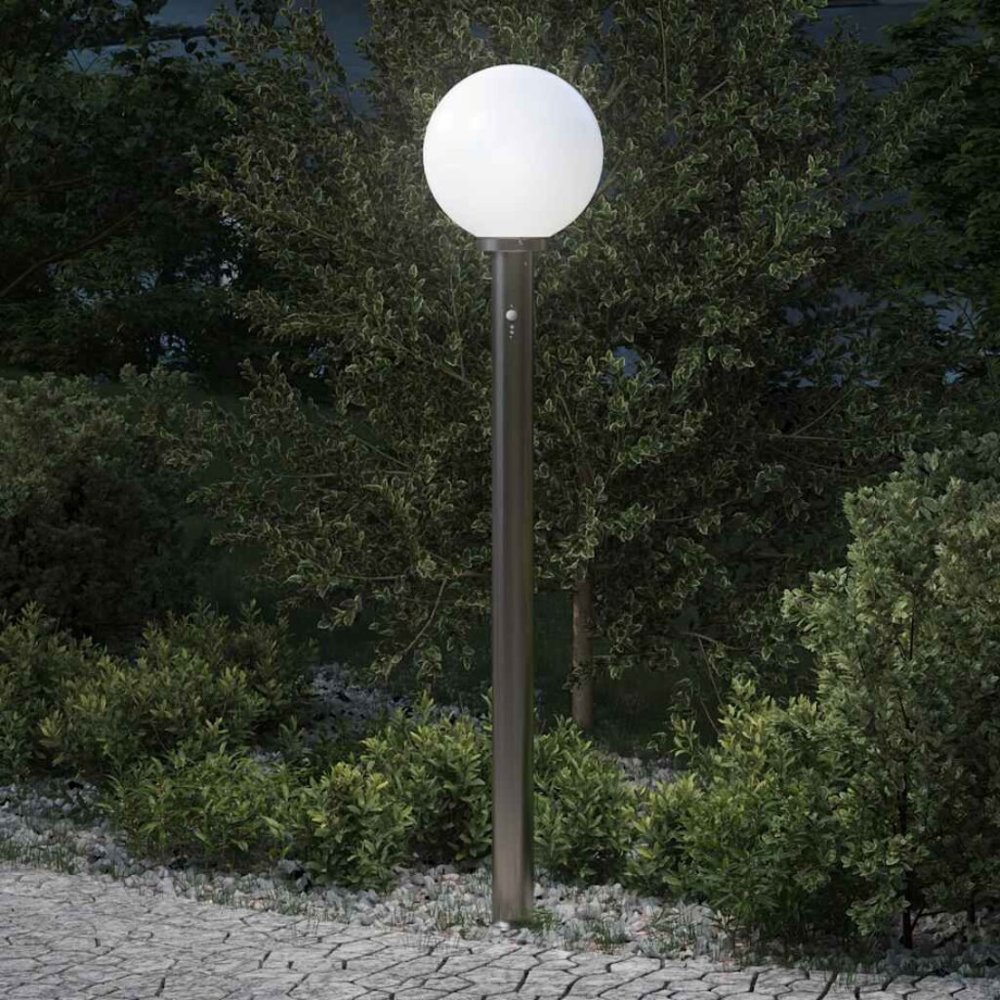 vidaXL Bolderverlichting met sensor 120 cm roestvrij staal IP44 vidaXL Bolderverlichting met sensor 120 cm roestvrij staal IP44 afbeelding 1