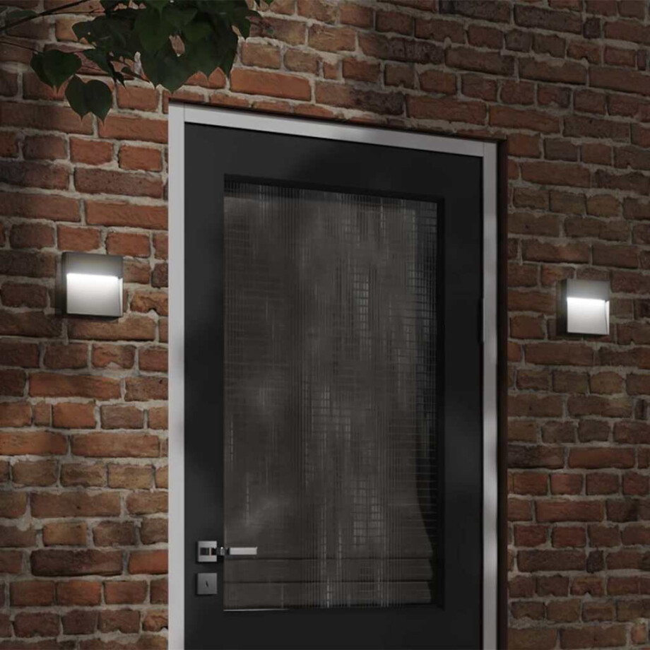 vidaXL Buitenwandlamp LED gegoten aluminium zwart vidaXL Buitenwandlamp LED gegoten aluminium zwart afbeelding 1