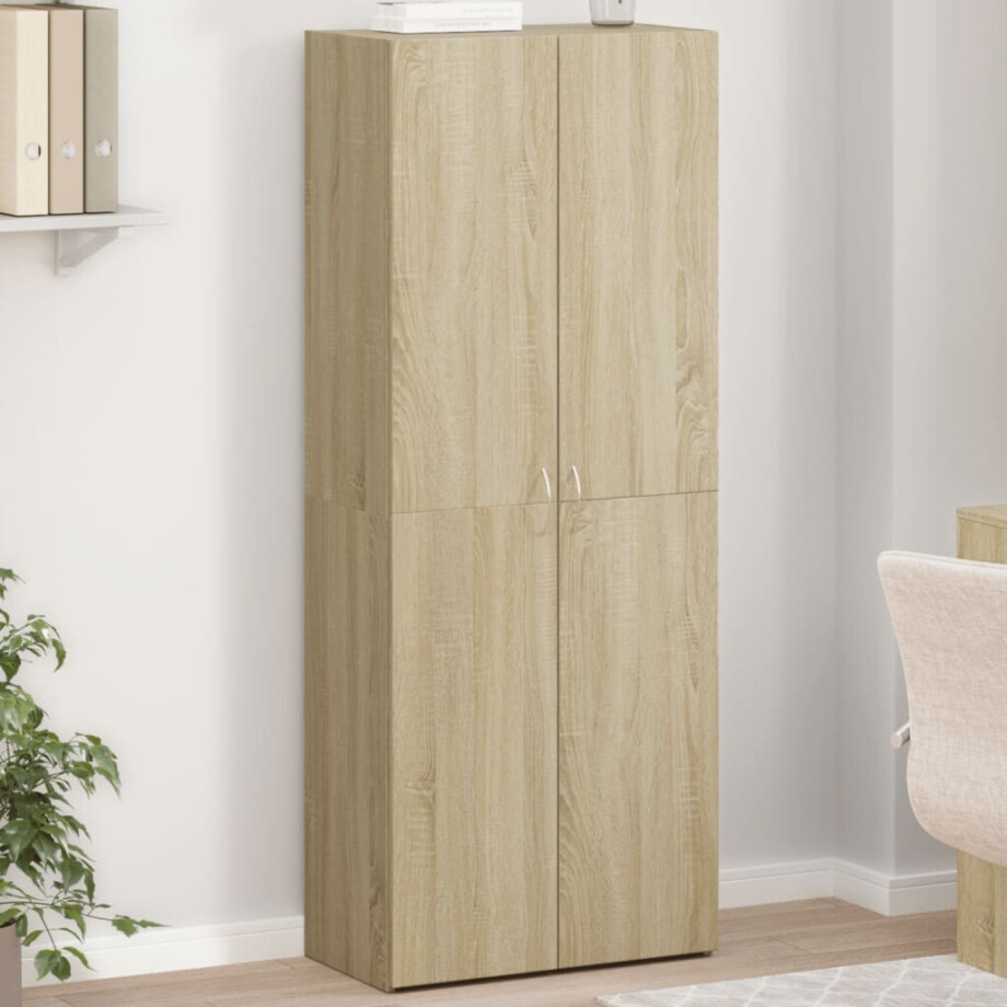 vidaXL Archiefkast 60x32x153 cm bewerkt hout sonoma eikenkleurig afbeelding 1