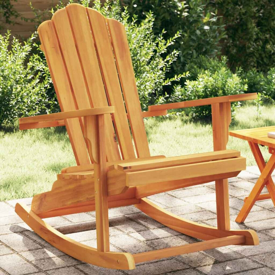 vidaXL Schommelstoel Adirondack massief teakhout afbeelding 1