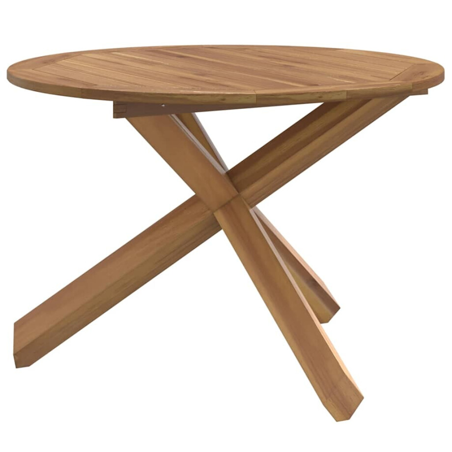 vidaXL Tuintafel Ø109x74 cm massief teakhout afbeelding 1