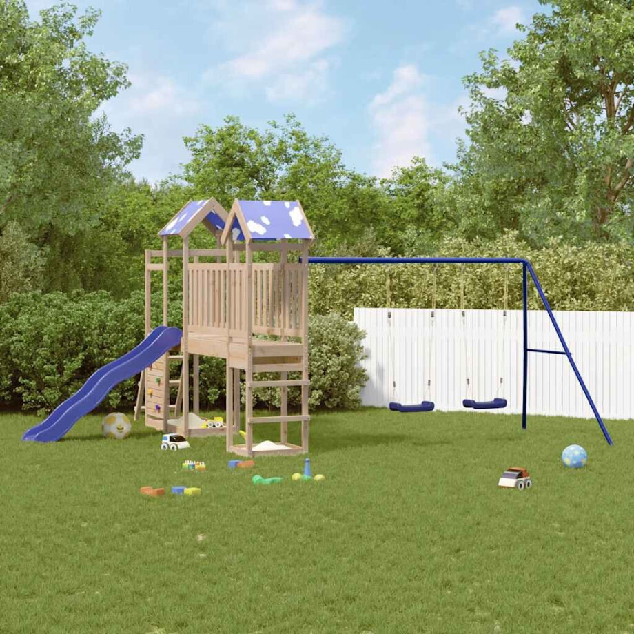 vidaXL Speelhuis massief grenenhout vidaXL Speelhuis massief grenenhout afbeelding 1