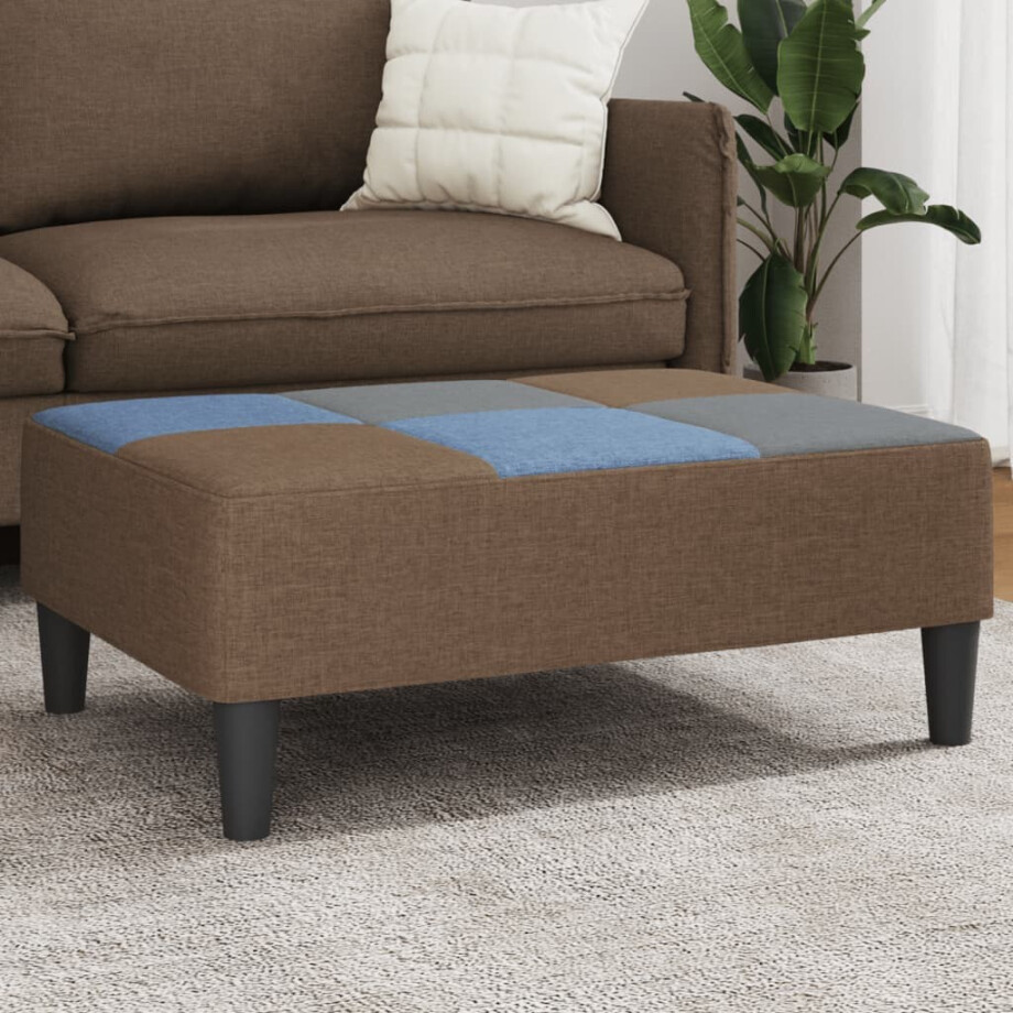 vidaXL Voetenbank patchwork 77x55x31 cm stof vidaXL Voetenbank patchwork 77x55x31 cm stof afbeelding 1