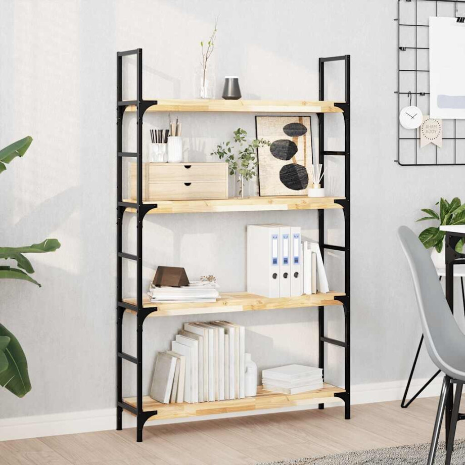 vidaXL Wandschappen 2 st zwevend 100x20x4 cm onbehandeld acaciahout vidaXL Wandschappen 2 st zwevend 100x20x4 cm onbehandeld acaciahout afbeelding 1