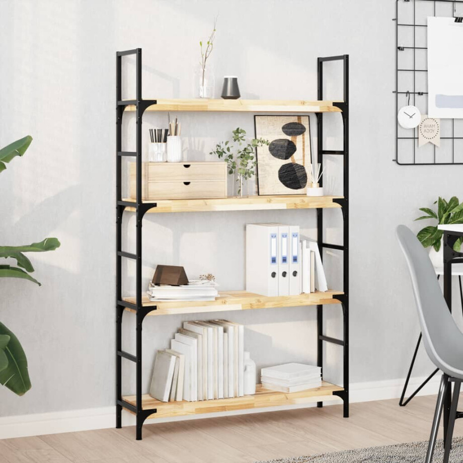 vidaXL Wandschappen 3 st zwevend 100x20x4 cm onbehandeld acaciahout vidaXL Wandschappen 3 st zwevend 100x20x4 cm onbehandeld acaciahout afbeelding 1
