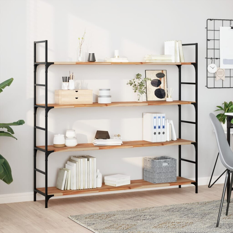 vidaXL Wandschappen 2 st zwevend olieafwerking 140x30x2 cm acaciahout vidaXL Wandschappen 2 st zwevend olieafwerking 140x30x2 cm acaciahout afbeelding 1