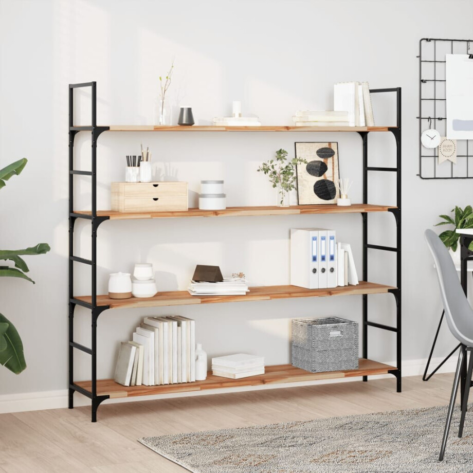 vidaXL Wandschappen 2 st zwevend olieafwerking 160x30x2 cm acaciahout vidaXL Wandschappen 2 st zwevend olieafwerking 160x30x2 cm acaciahout afbeelding 1