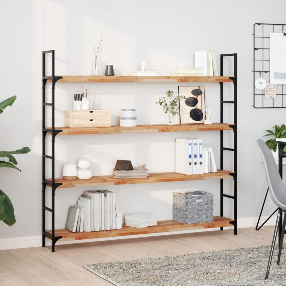 vidaXL Wandschappen 3 st zwevend olieafwerking 140x20x4 cm acaciahout vidaXL Wandschappen 3 st zwevend olieafwerking 140x20x4 cm acaciahout afbeelding 1