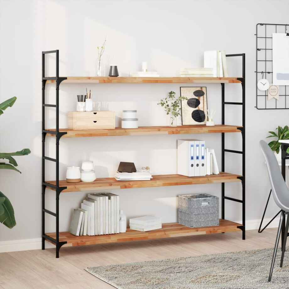 vidaXL Wandschappen 2 st zwevend olieafwerking 140x30x4 cm acaciahout vidaXL Wandschappen 2 st zwevend olieafwerking 140x30x4 cm acaciahout afbeelding 1